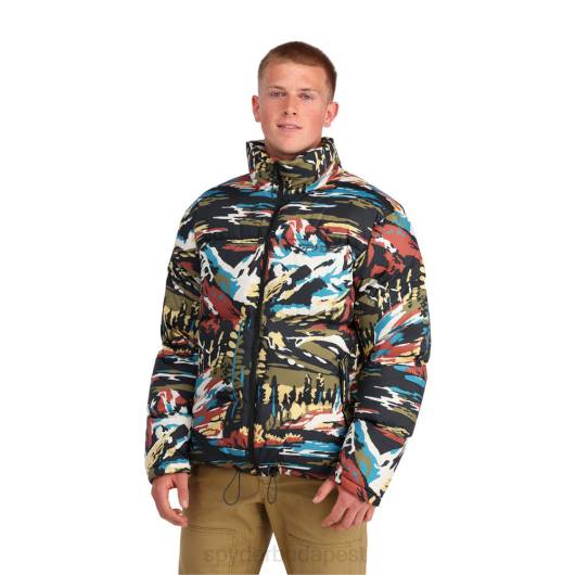 ruházat Spyder széldzseki fekete festék szám szerint férfiak 0HJB70