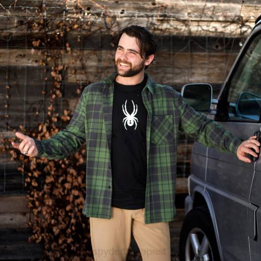 ruházat Spyder elevation tech flanel fenyő pléd férfiak 0HJB139