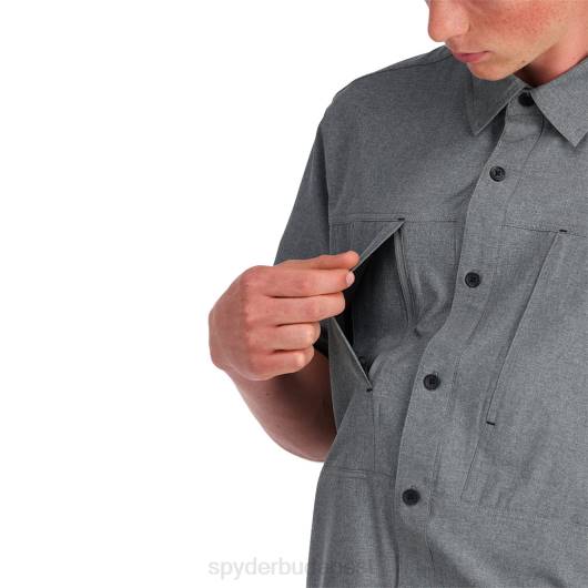 ruházat Spyder canyon rövid ujjú ing fekete férfiak 0HJB141