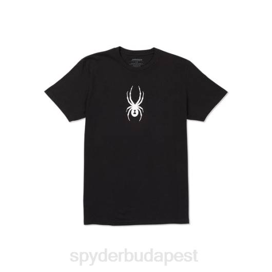 ruházat Spyder faragott rövid ujjú fekete férfiak 0HJB131