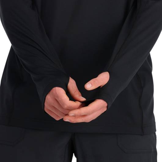 ruházat Spyder íves grafén tech kapucnis pulcsi fekete férfiak 0HJB213