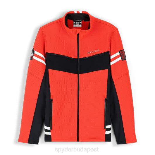 ruházat Spyder wengen ráadás teljes zip vulkán fekete férfiak 0HJB183