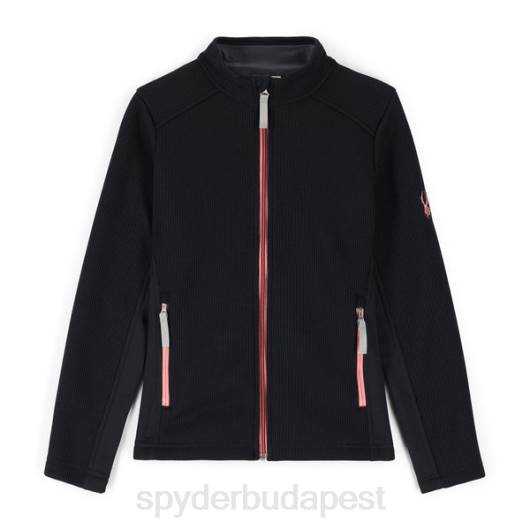 ruházat Spyder bandita teljes cipzár fekete lányok 0HJB578